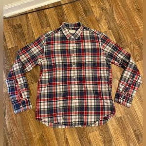 J. Crew	Madras Lightweight Plaid Long Sleeve Button Up Shirt